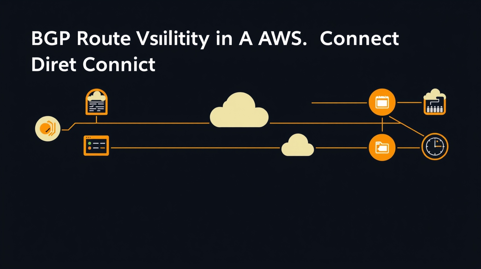 Abstract technical illustration for BGP Route Visibility in AWS Direct Connect