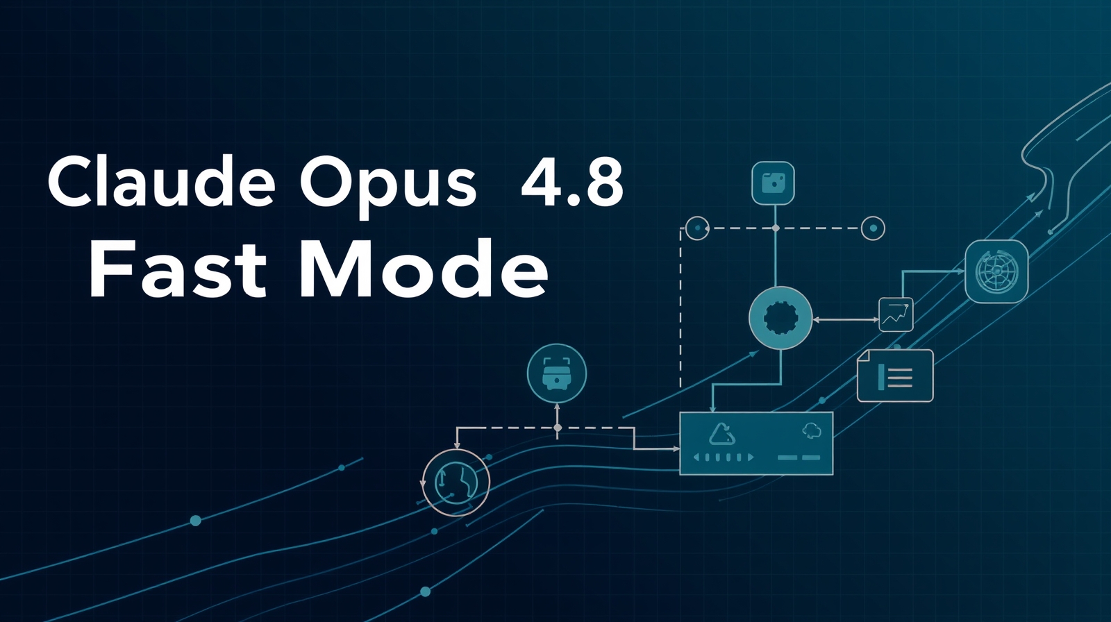 Abstract technical illustration for Claude Opus 4.8 Fast Mode in GitHub Copilot