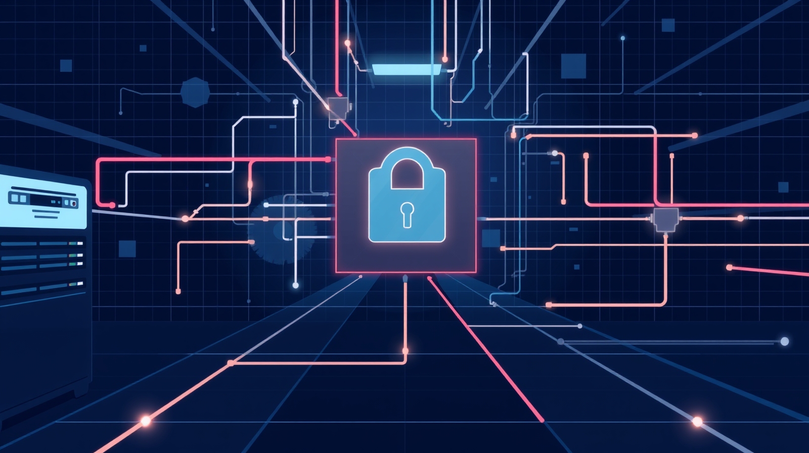 Abstract technical illustration for Critical Vulnerabilities in Johnson Controls ICS Systems
