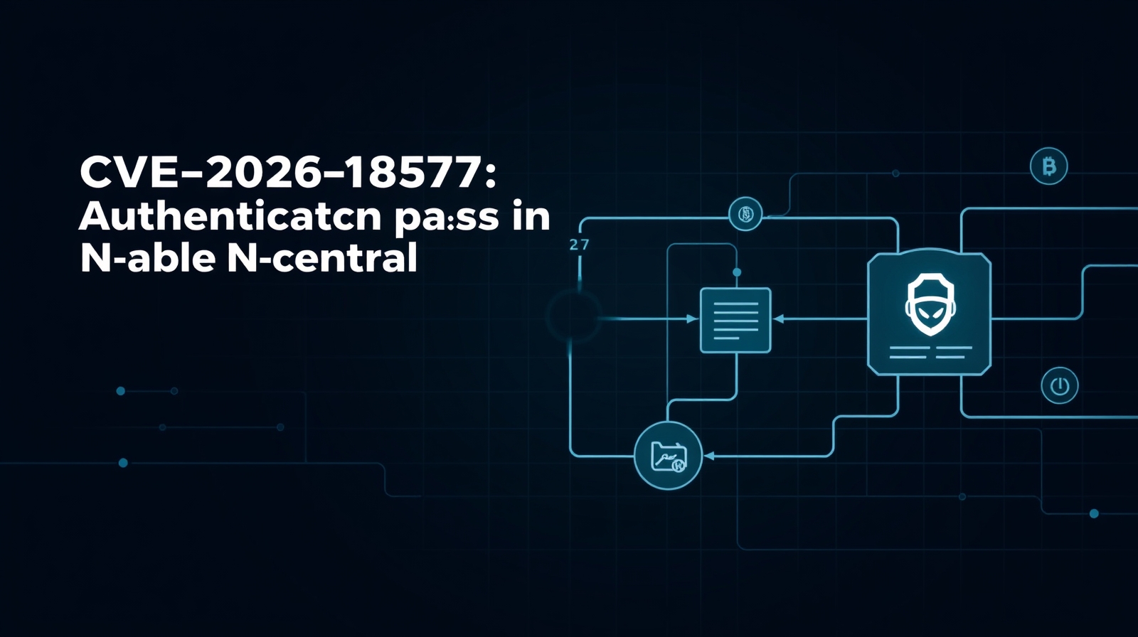 Abstract technical illustration for CVE-2026-18577: Authentication Bypass in N-able N-central