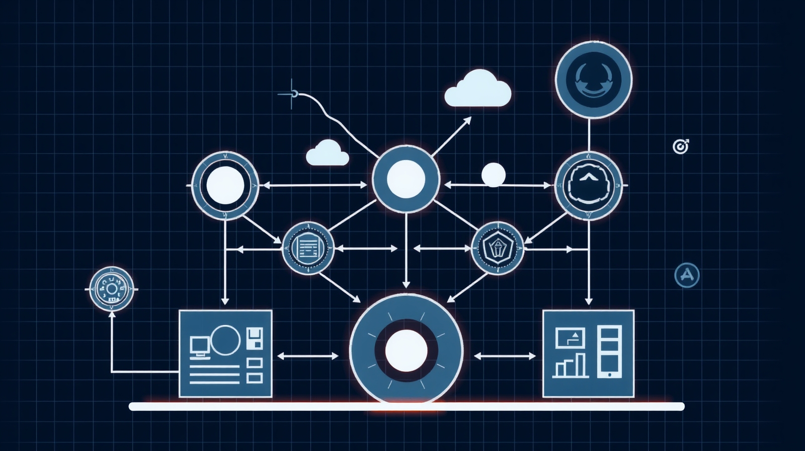 Abstract technical illustration for Next-Generation Federated Knowledge Access in Public Sector AI