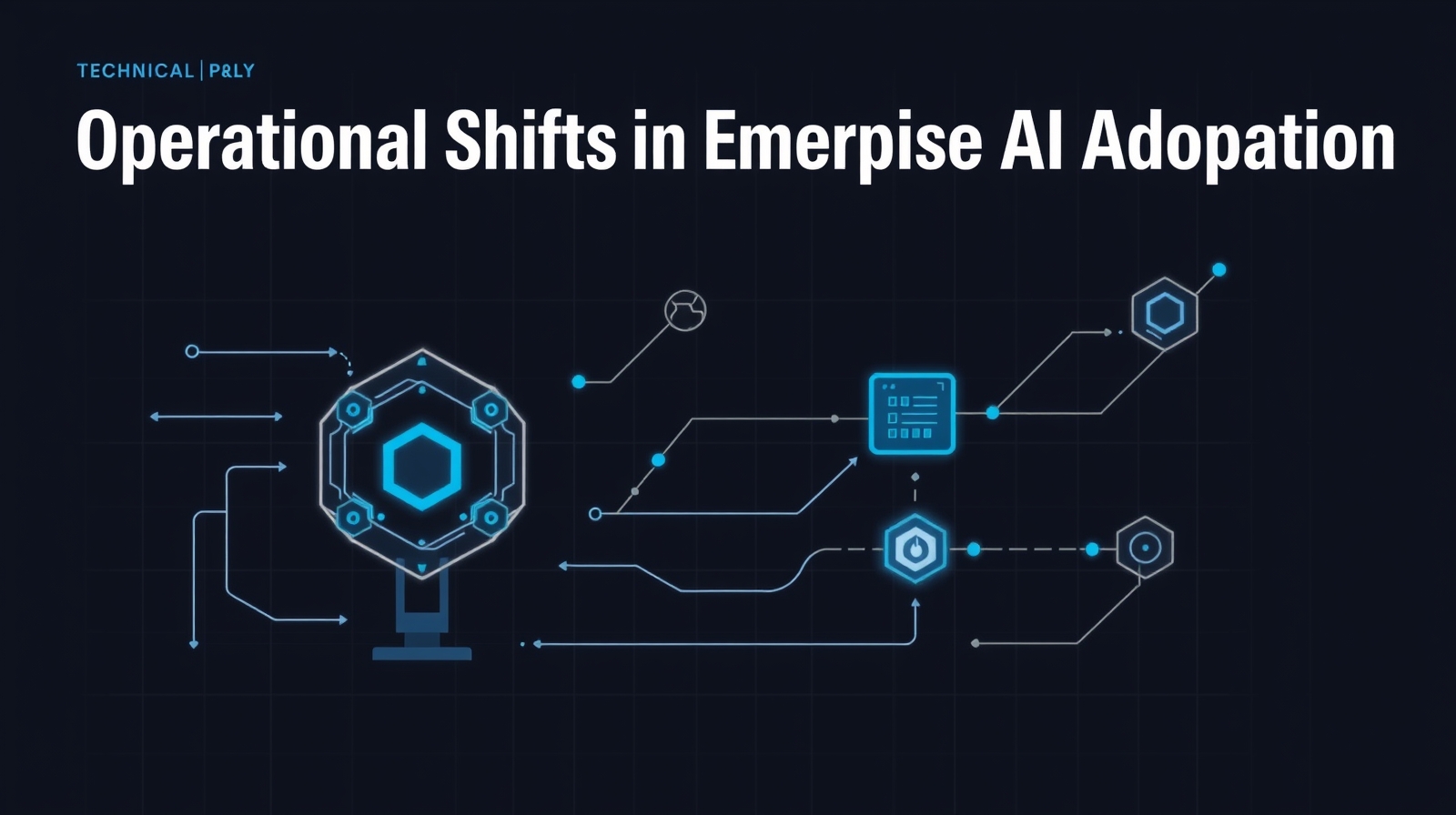 Abstract technical illustration for Operational Shifts in Enterprise AI Adoption