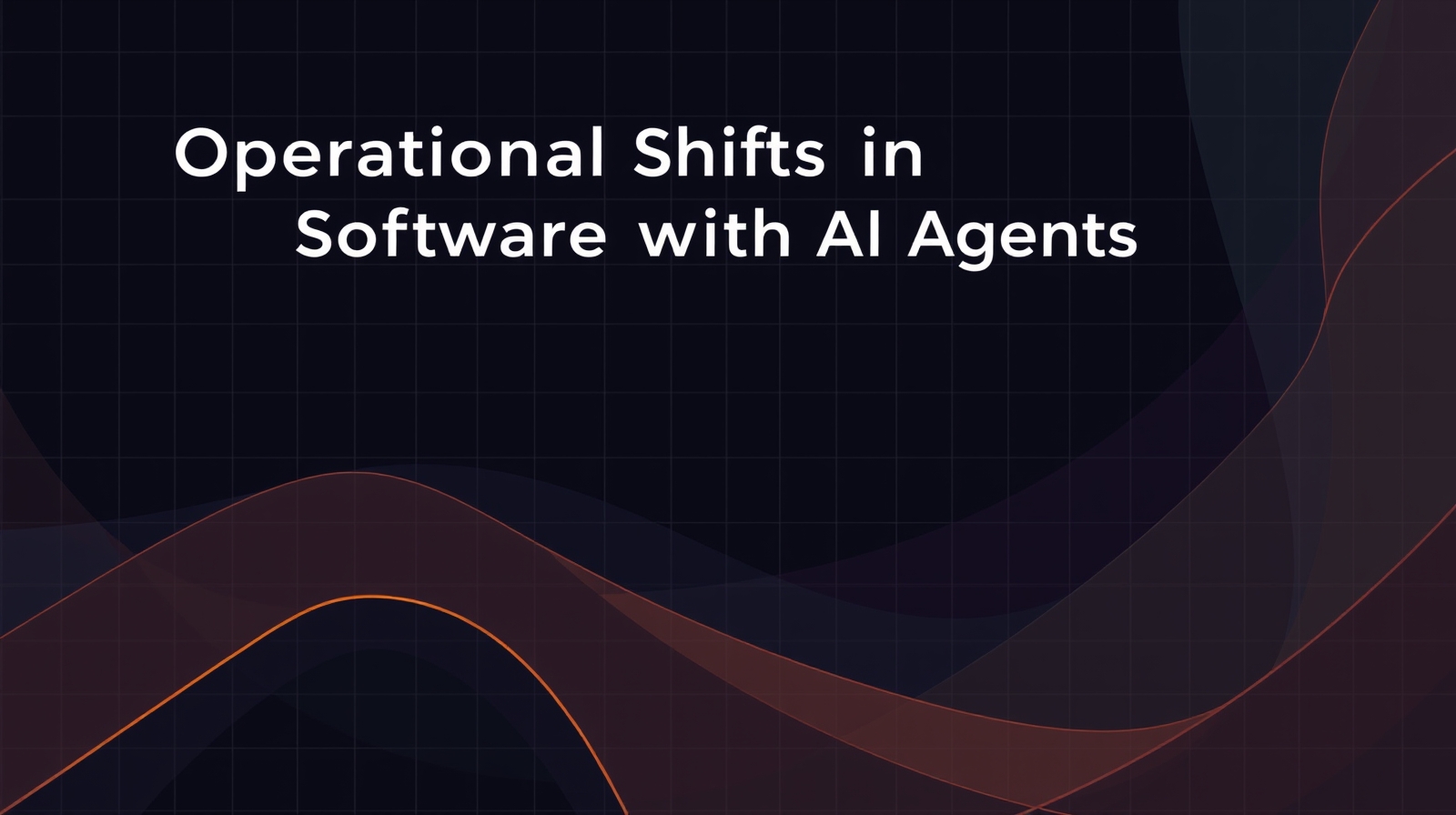 Abstract technical illustration for Operational Shifts in Software Development with AI Agents