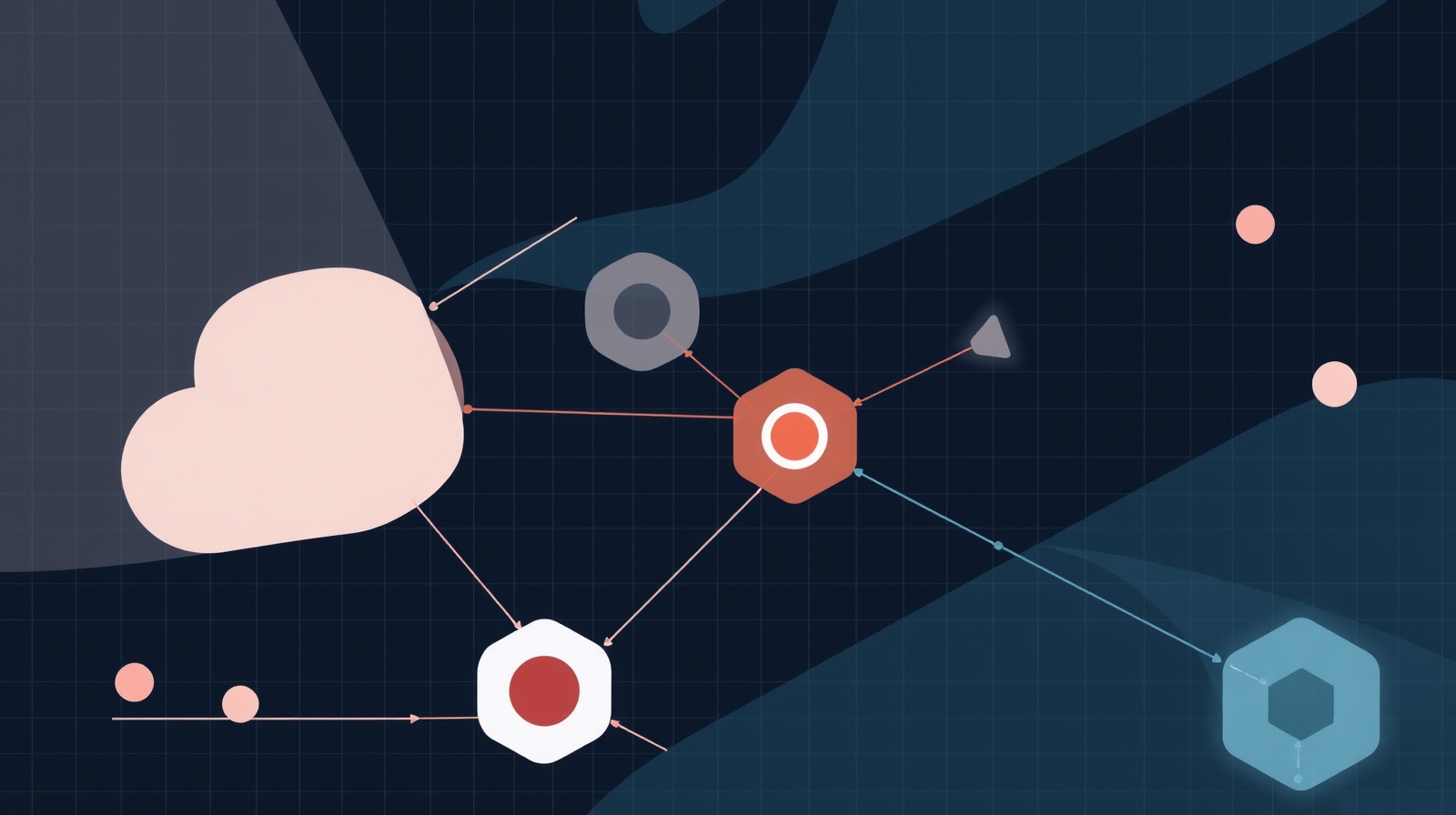 Abstract technical illustration for Qubot: Transforming Data Access at GitHub